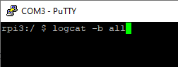 Having the RPi Shell you can use logcat to get android logs