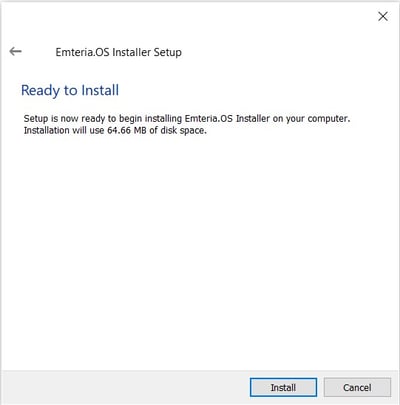 Install the emteria.OS installer