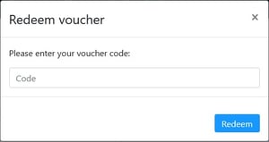 Enter your code to redeem voucher